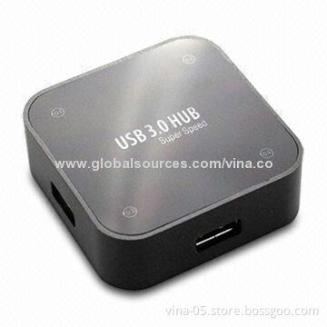 USB3.0 Hub with 5GB Transmission Speed and Aluminum Case, Supports Plug-and-play Function